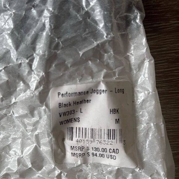 Vuori Performance Jogger Black Heather Medium Long Nwt - Picture 6 of 8